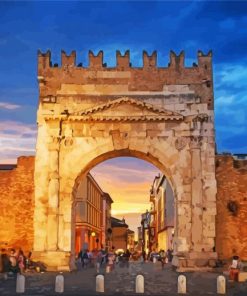 Arch Of Augustus In Rimini paint by number