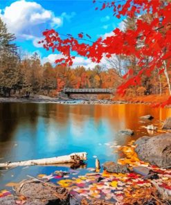 Beautiful Fall Scenery paint by number