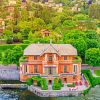 Beautiful Italian Villa On The Lake paint by number