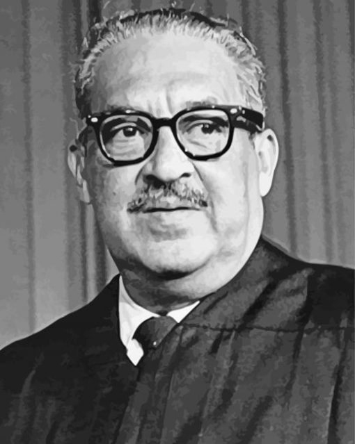 Black And White Thurgood Marshall paint by number