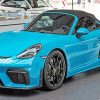 Blue Porsche Boxster paint by number