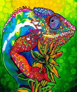 Colorful Psychedelic Lizard paint by number