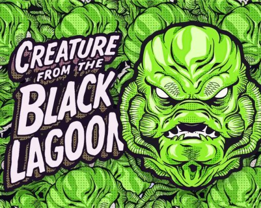 Creature From Black Lagoon Poster paint by number