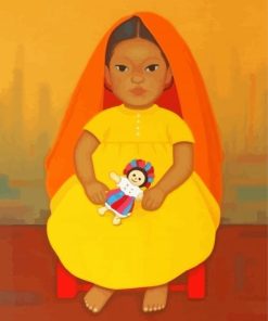 Cute Little Girl By Gustavo Montoya paint by number