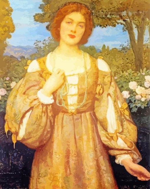 Edward Robert Hughes Monna Giovanna paint by number