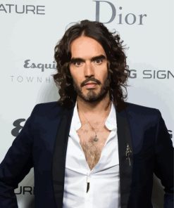 English Comedian Russell Brand paint by number