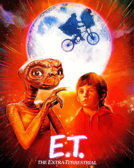 Et The Extra Terrestrial Movie Poster paint by number