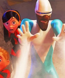 Frozone Animation Character paint by number