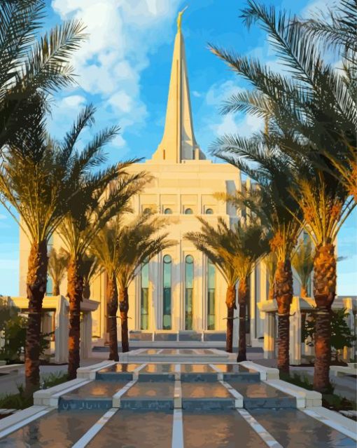 Gilbert Arizona Temple paint by number