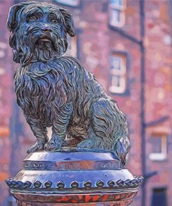 Greyfriars Bobby Statue paint by number