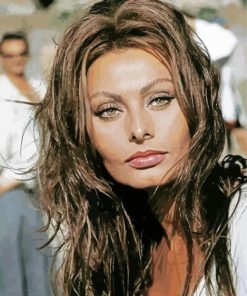 Italian Actress Sophia Loren paint by number