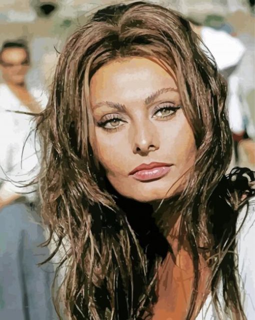 Italian Actress Sophia Loren paint by number