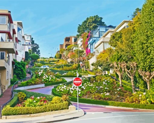 Lombard Street San Francisco paint by number