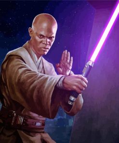 Mace Windu Jedi paint by number