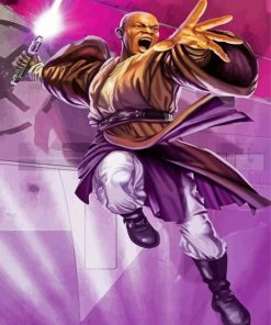 Mace Windu paint by number