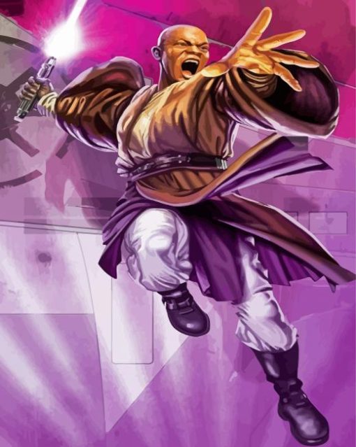 Mace Windu paint by number