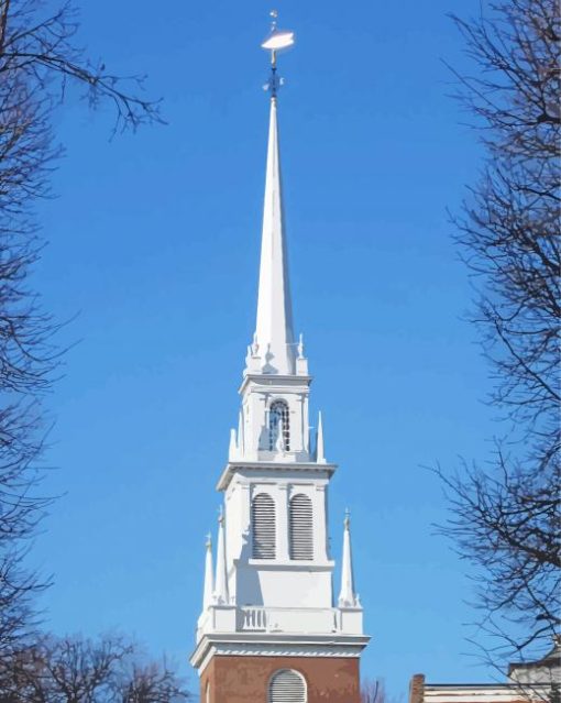 Old North Church paint by number