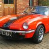 Orange Triumph Spitfire paint by number