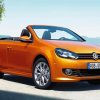 Orange Vw Cabriolet paint by number