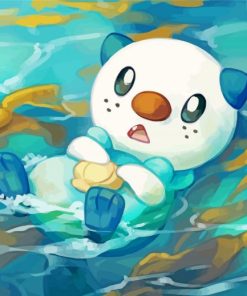 Pokemon Oshawott paint by number