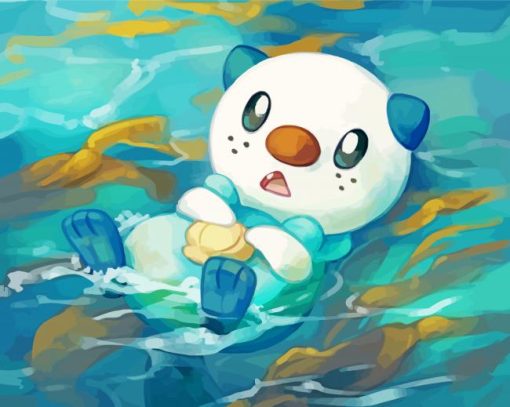 Pokemon Oshawott paint by number