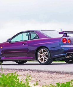 Purple Nissan Skyline Car paint by number