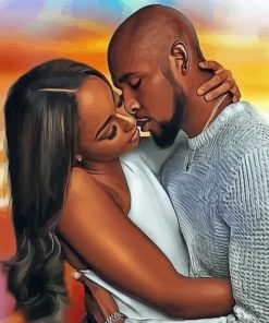 Romantic Black Couples paint by number