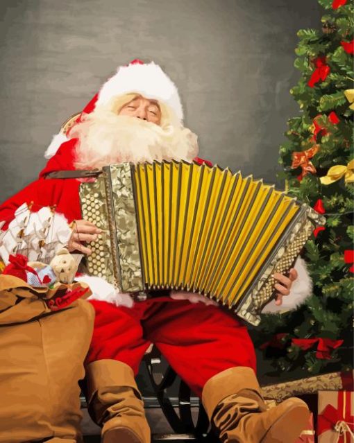 Santa Claus Accordion paint by number