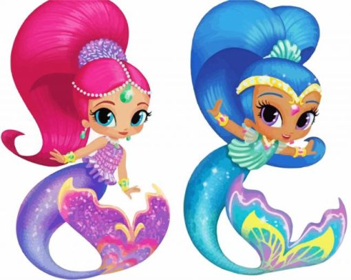 Shimmer And Shine Art paint by number