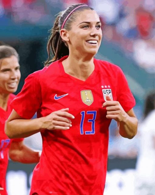 Soccer Player Alex Morgan paint by number