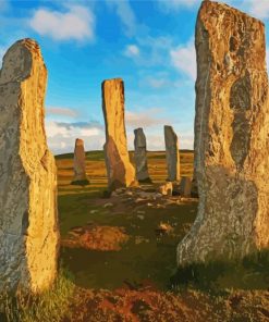 Standing Stones Landscape paint by number