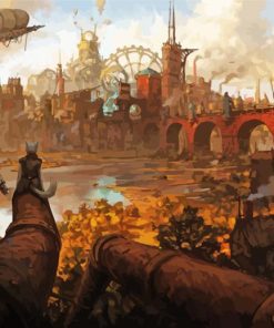 Steampunk City Art paint by number