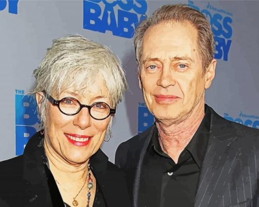 Steve Buscemi And His Wife paint by number