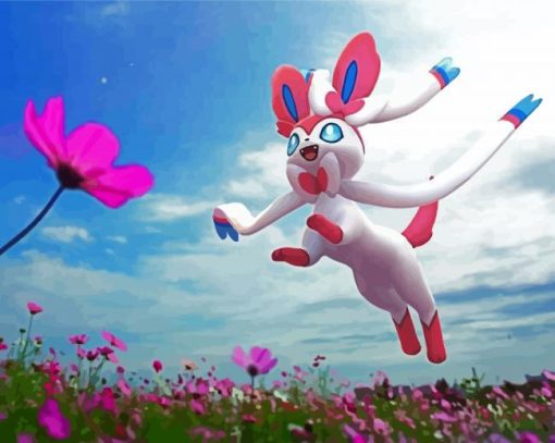 Sylveon Pokemon paint by number