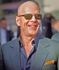 The Actor Walter Bruce Willis paint by number