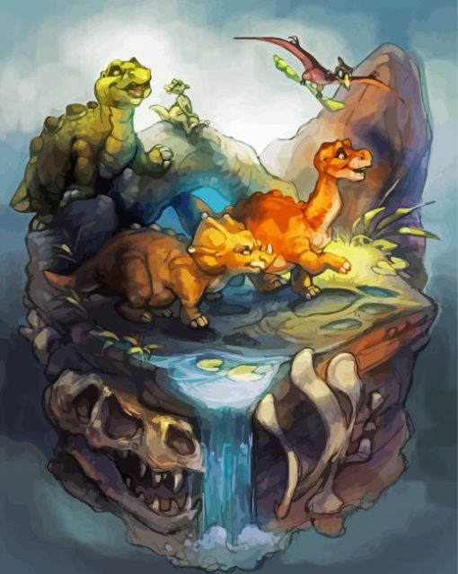 The Land Before Time Art paint by number