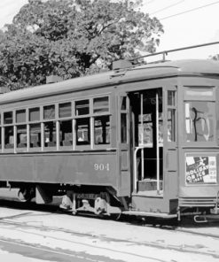 Vintage St Charles Streetcar paint by number