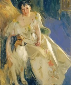 Woman And Dog Zorn paint by number