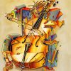 Abstract Violin Player paint by number