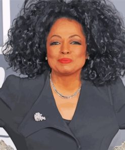 Actress Diana Ross Paint by number