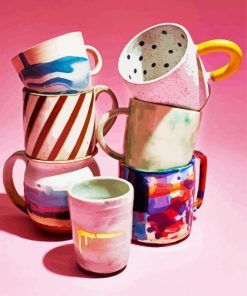 Aesthetic Ceramic Cups paint by number