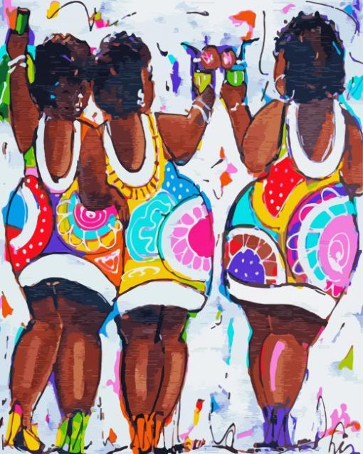 African Curvy Women paint by number