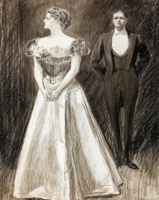 After The Opera By Charles Dana Gibson paint by number