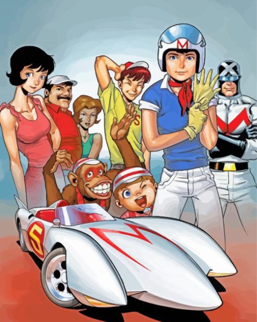 Animation Speed Racer paint by number