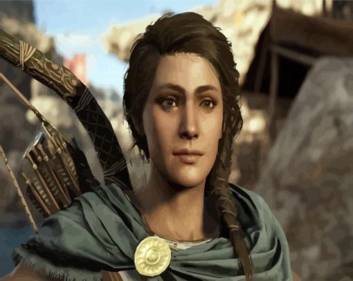 Assassins Creed kassandra Character paint by number