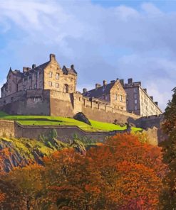 Autumn In Edinburgh Castle paint by number