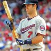 Baseball Player Joe Mauer paint by number