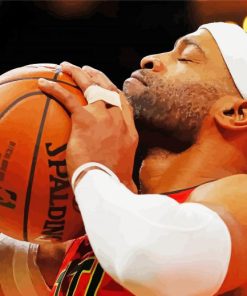 Basketballer Vince Carter paint by number