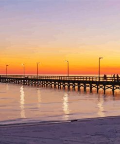 Biloxi Beach At Sunset paint by number