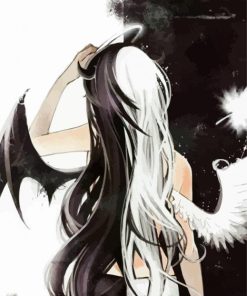 Black And White Angel Devil paint by number